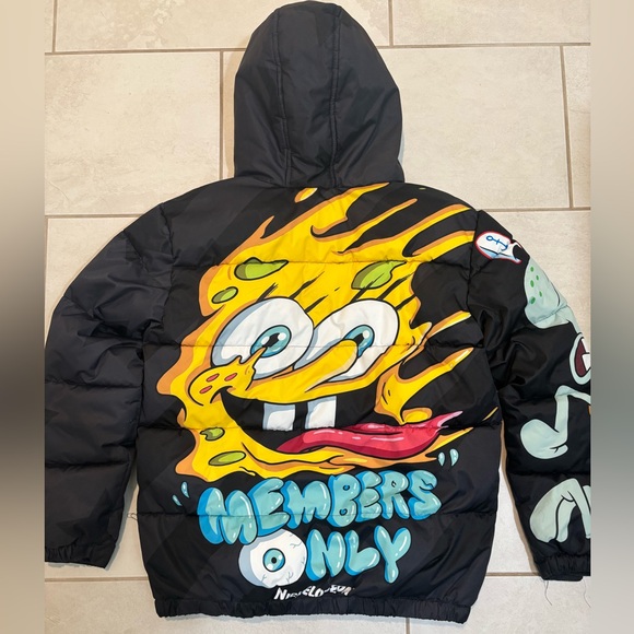 Members Only X Nickelodeon Puffer Jacket Size Medium Nostalgia Y2K - Picture 4 of 5